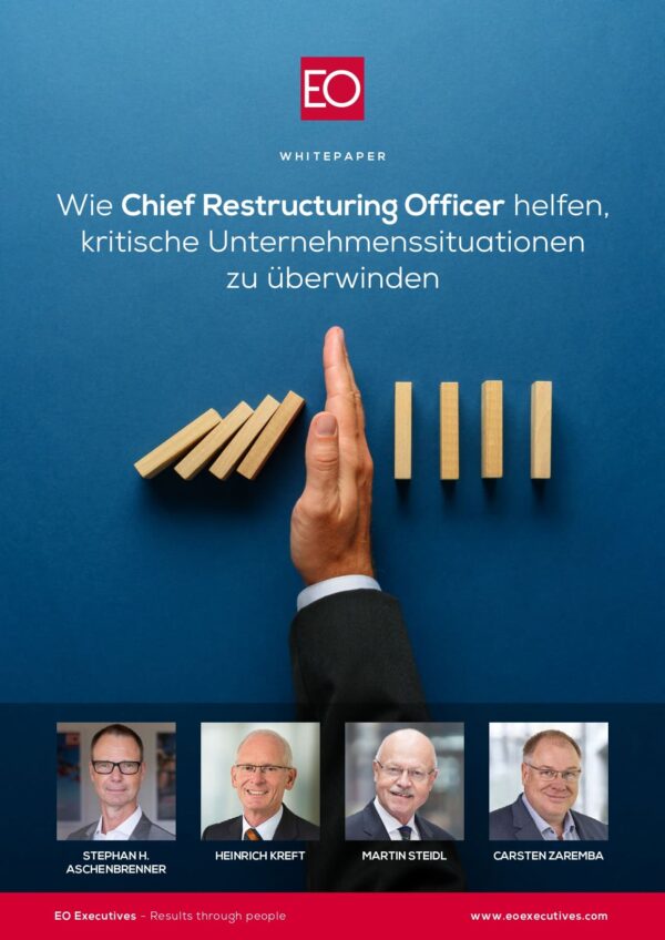 Whitepaper Titelbild Wie Chief Restructuring Officer helfen, kritische Unternehmenssituationen zu überwinden